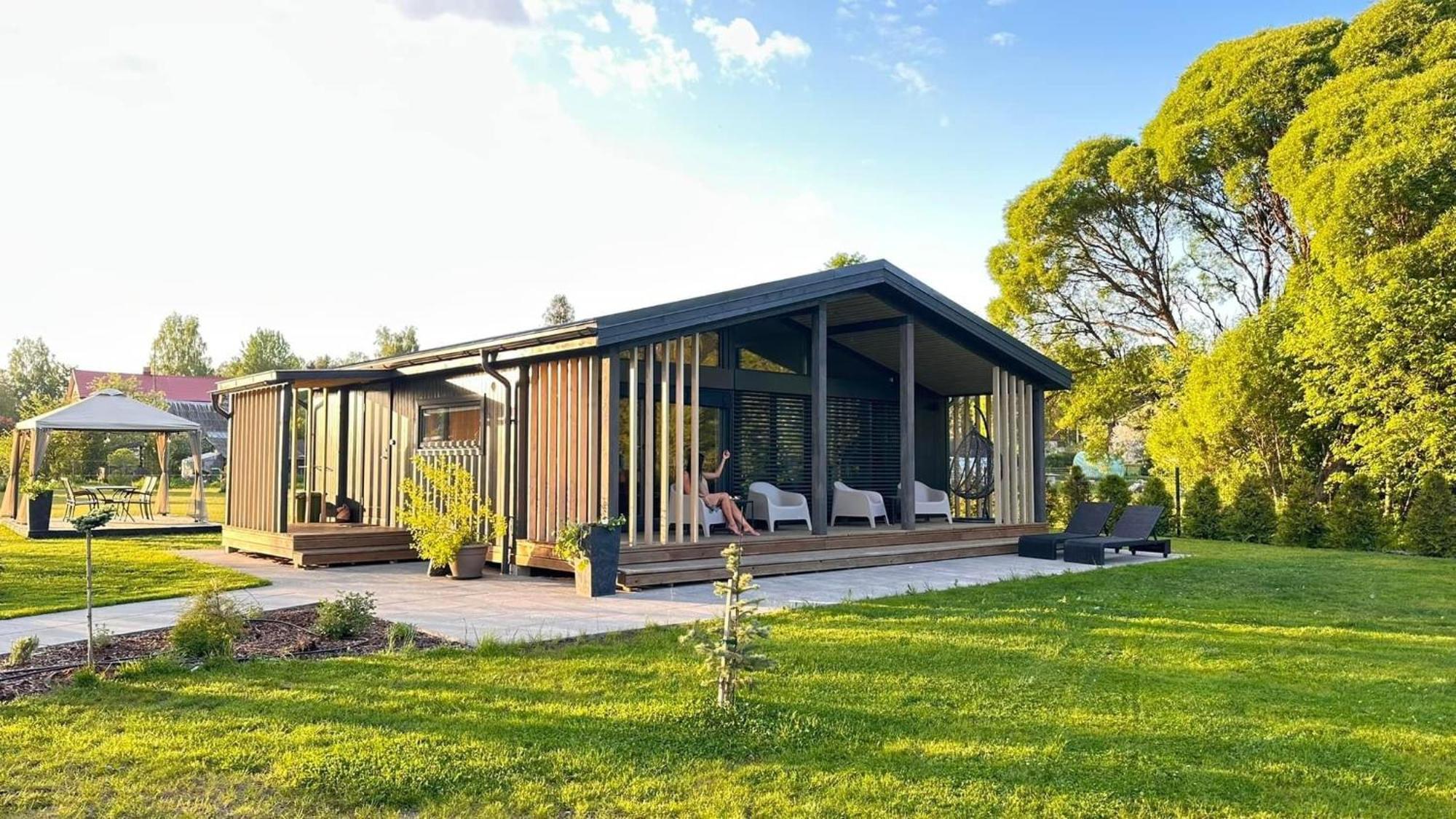 Holiday Houses Lille'S With Sauna Alūksne Exterior foto